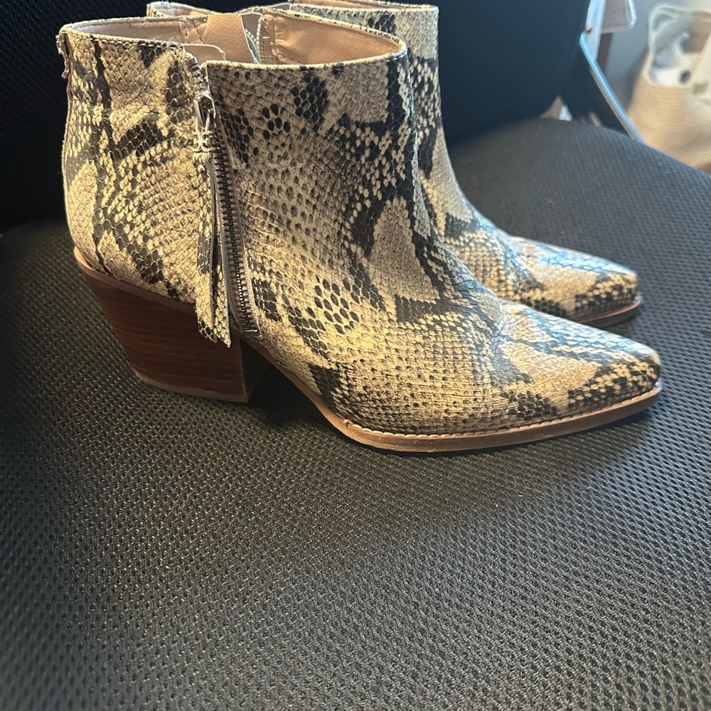 Sam Edelman Snakeskin Ankle Boots